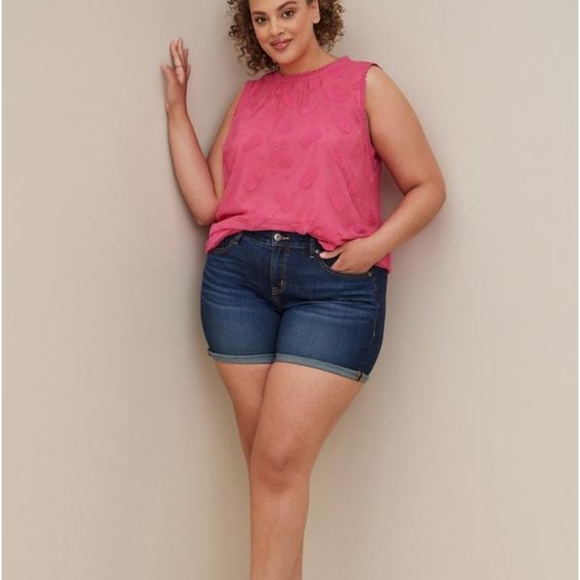 Torrid Jean Mid 5 Shorts Back Country Split - Picture 5 of 9